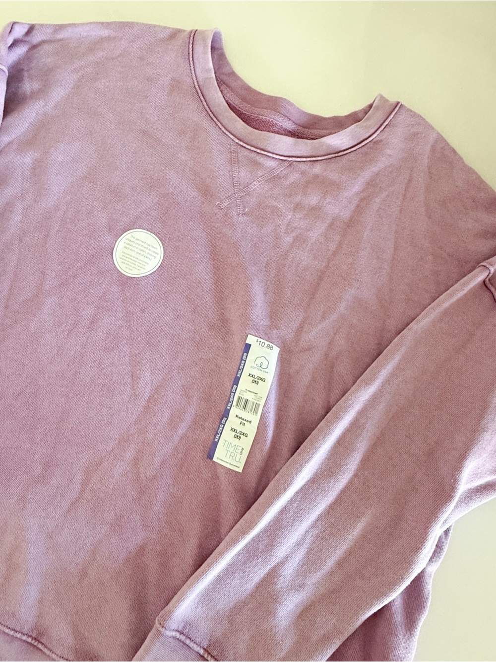 Time and Tru Lavender Crewneck Sweatshirt
